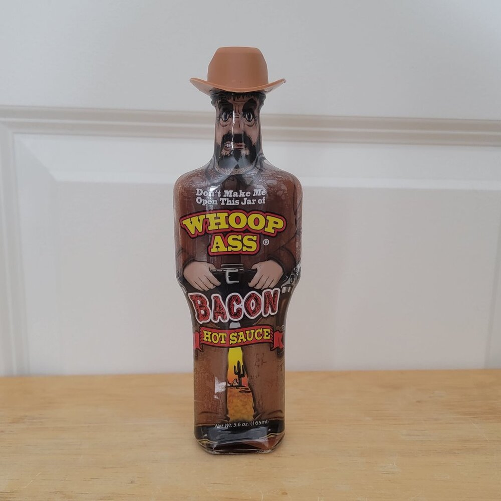 Whoop A@@ Bacon Hot Sauce 5.6 oz. Unopened. Cowboy.